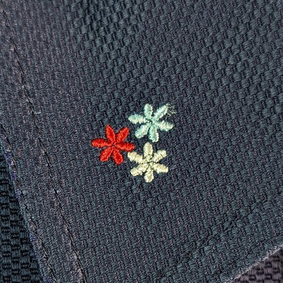 DENIM & CO Embroidered Cotton Stretch Long Sleeve Jacket Navy Size Medium - Picture 5 of 15